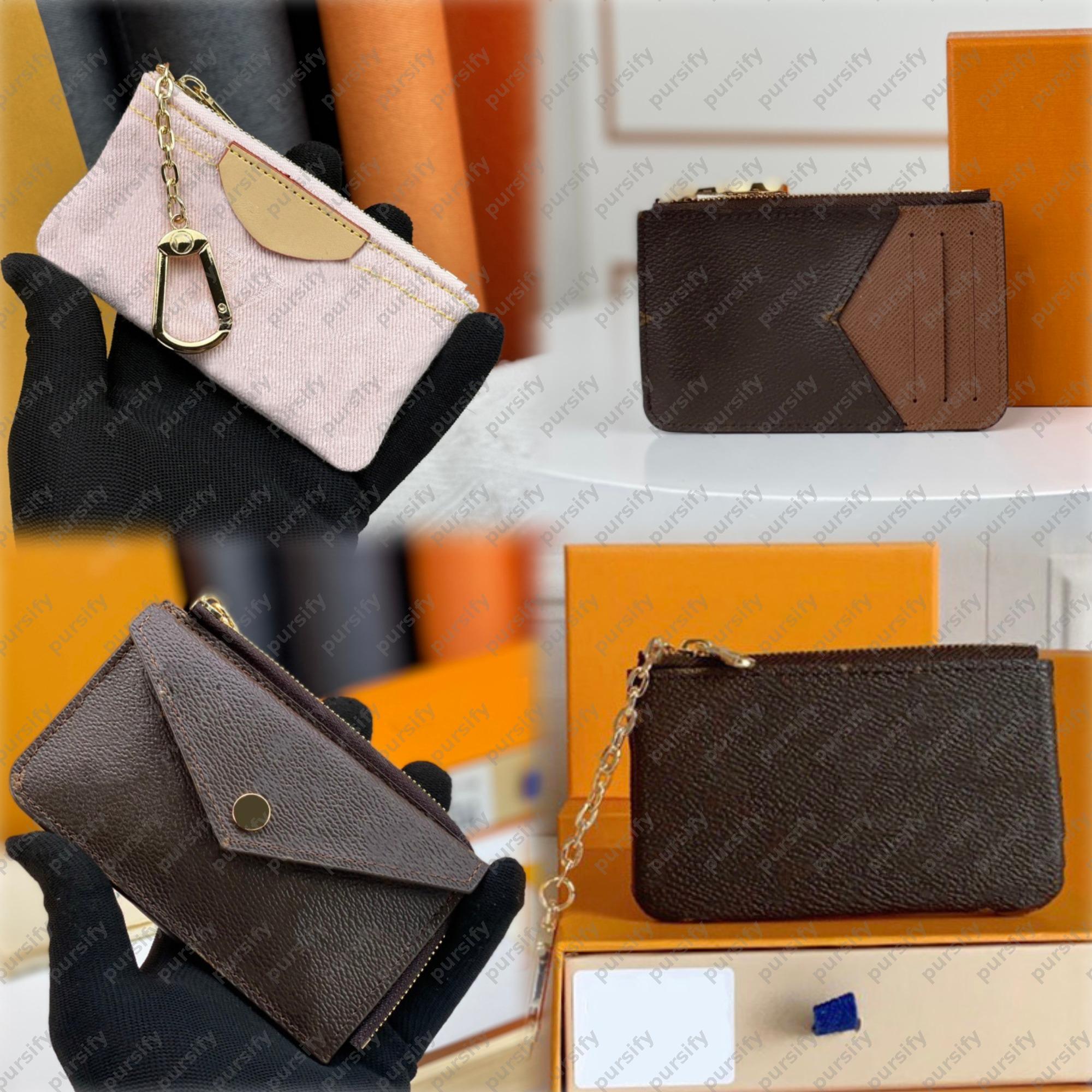 Luxury Wallet Designer Man Women Coin Purse Brand Cardholder Romy Key Ring Credit Card Holder Mini Wallets Zipper Coins Pouch Purses