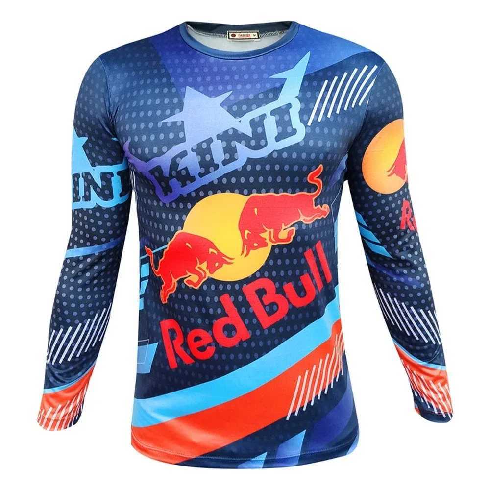 Motorcycle Enthusiasts Red Bull Racing 3D Printed Quick Drying Breathable Riding Jersey T-shirt Summer Mens Long Slve T250731