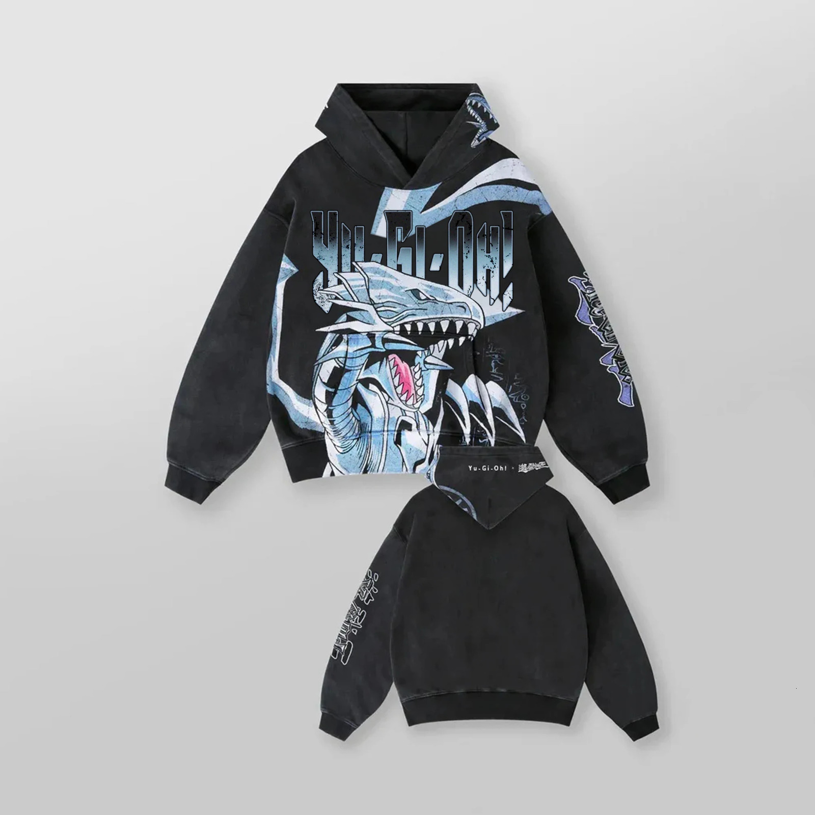 Y2k Blue Eyes White Dragon Graphic Hoodies Men Grunge Streetwear Sweatshirt Tops Oversized Hoodie Gothic Harajuku Clothing 250730