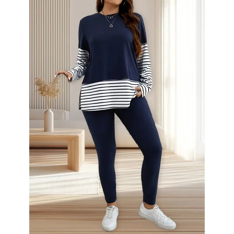 Plus Size New Women's Spring Two-Piece Set Short Sleeve Shorts Suit Casual Comfortable Fashion Women Suit