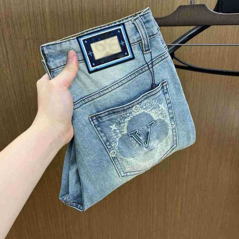 Men's Jeans luxury for men high end Designer Autumn New Regular Thickness Slim Fit Original Standard (29-38 Sizes) OFEL