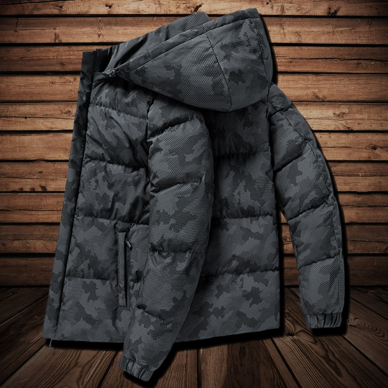 Winter Jacket Men with Hood Outwear Waterproof Jacket for Cold Weather Camouflage Pattern Full Zip Parka Coats Plus Size 4xl 5xl S260917IC81