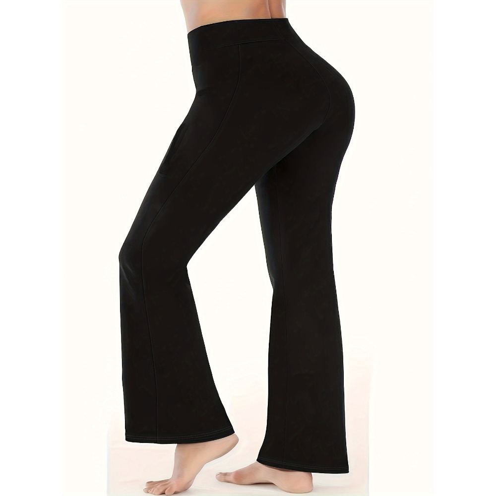 Plus Size 1XL-5XL Women's Elastic Waist High Waisted Pants High-Waisted Loose Casual Women's Solid Slacks Pants