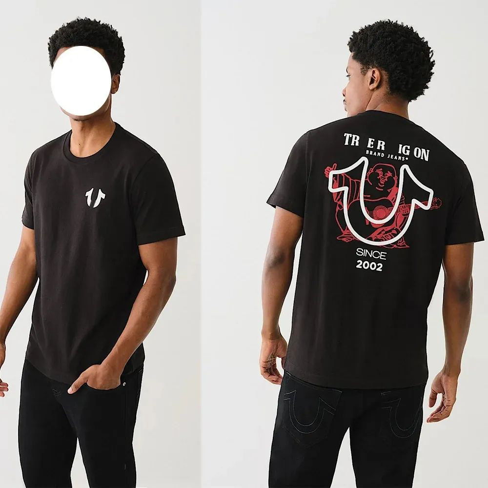 Ture Relgionly Designer T Shirt Polo Shirt Y2k Graphic Tee Men Shorts Cotton Casual Top Streetwear Vintage Soft Breathable Summer Clothes Ed8