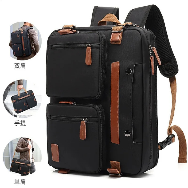 Multifunctional Backpack Diagonal Cross Student Schoolbag Business Handbag Computer Bag Outdoor Mens Bouble Shoulder Backpack 250728