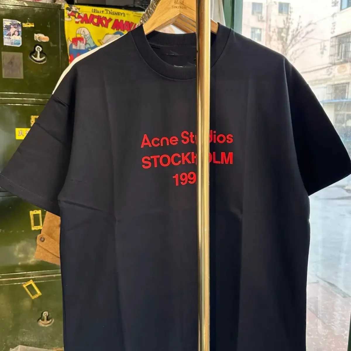 AC 25ss NE Spring and Summer Simple Letter Printing Pure Cotton Short-slved Mens and Womens T-shirt Casual Versatile Top Y2k H250730