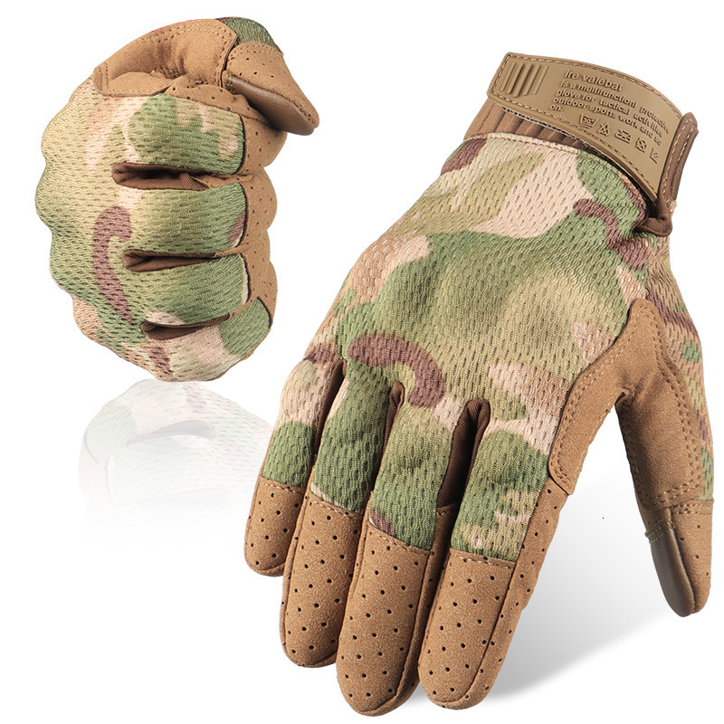 Camo Touch Screen Tactical Full Finger Gloves Army Military Paintball Bicycle Shooting Motorcycle Airsoft Combat Gear Men Women LJ201215