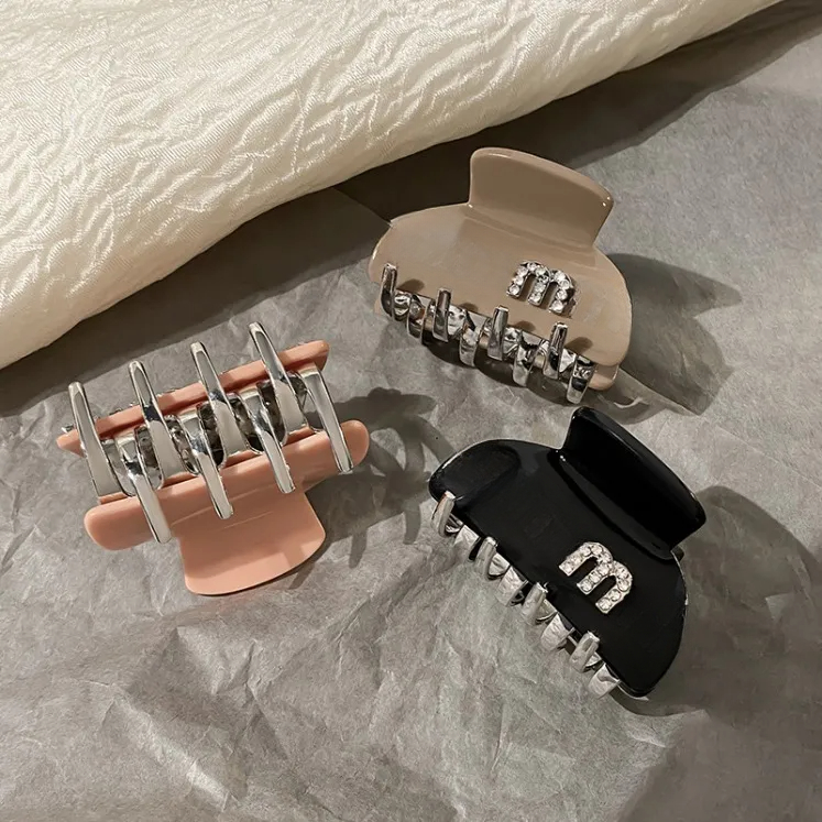 High Quality Hair Clip Designer Letter Hair Clamp Women Hair Clips High Hair Jewelry Headdress Accessories-image-1069510563