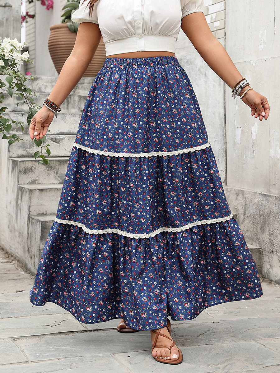 Sexy Womens Loose Fit Skirt for Summer Women Maxi Long Midi Knee High High Cut Basic 2025 Plus Size Skirts
