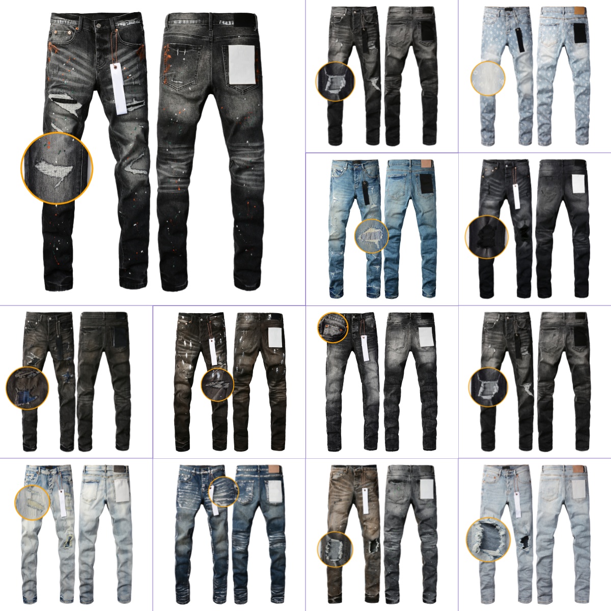 mens designer jean blackpencil pants hole cotton printhip hip hop streetwear pantscasual streetwear casualdesigners joggers pant Jeansskinny Jeans h