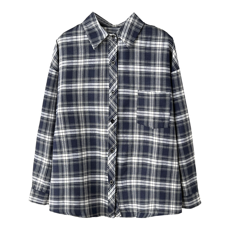 Spring Summer Plus Size Women's Blouses 100kg Retro Long Sleeve mid-length Plaid Shirt With Thin Sun Protective Clothing 9067