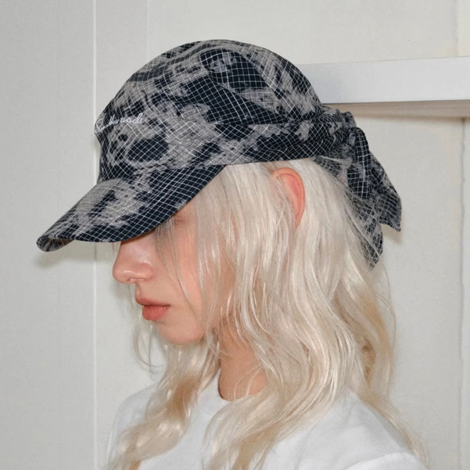 Ins Plaid Triangular Headscarf Cap for Women Summer Cap Contrasting Color Streetwear Y2K Dopamine Sun Hat 250729