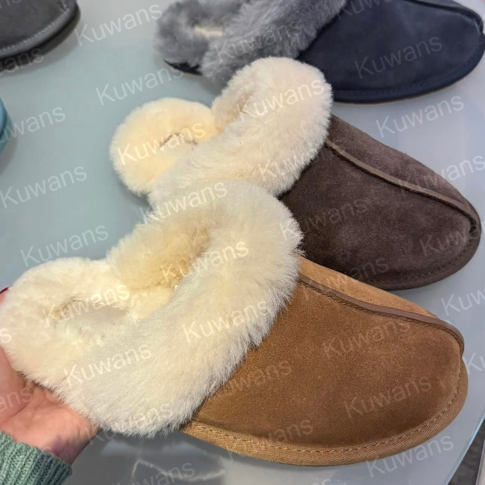 Scuffette ii Slippers Scuff Sis Slip-On Coquette Designer Tasman Chestnut Fur Slides Sheepskin Shearling Tazz Mules Women Suede Winter Scuffsis-image-997836870