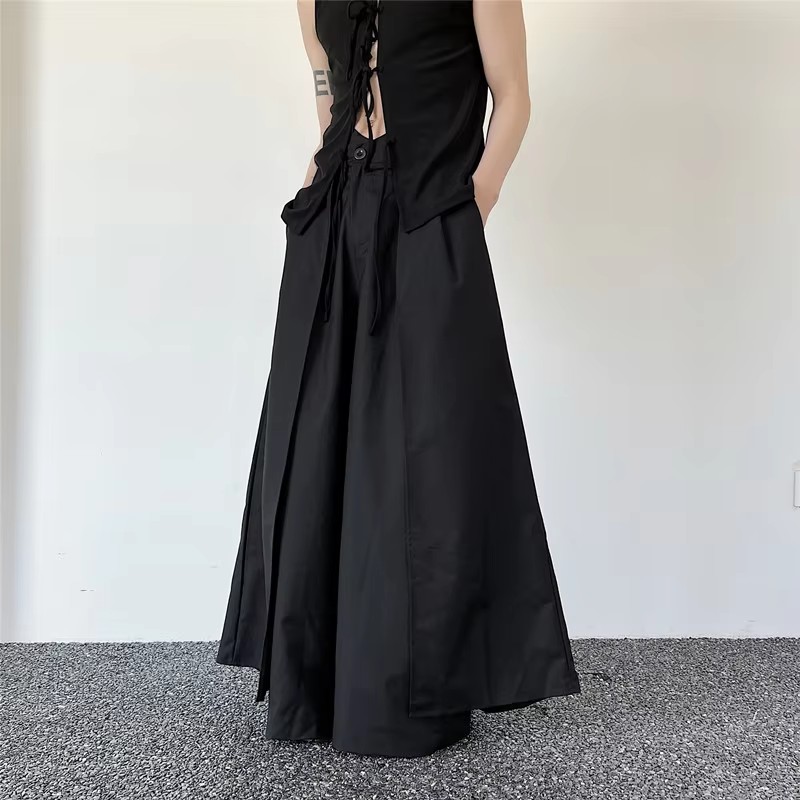 27-46 New Men Women's Clothing Fashion Personalized Wide Leg Knight Pants Skirt Performance Trousers Plus Size Costumes