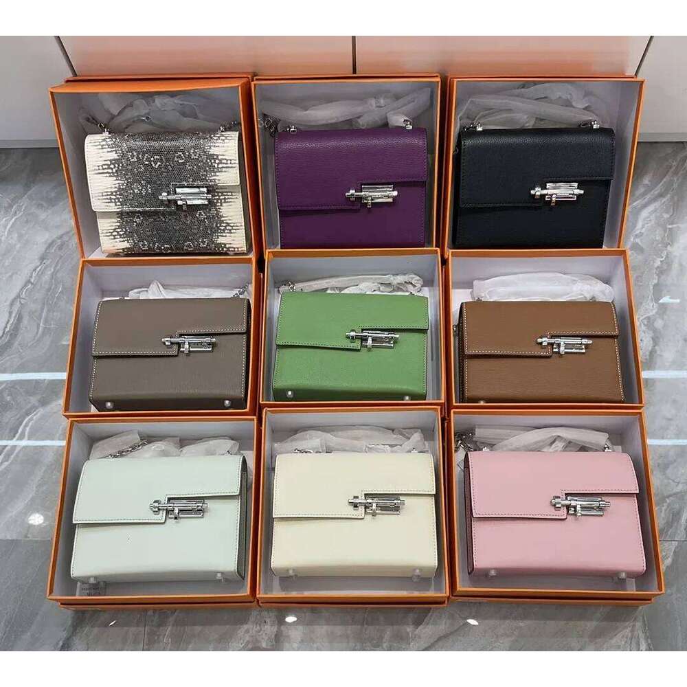 Luxury Designer High Quality Mini Crossbody Lizard Pattern Cow Leather Chain Stylish Matching Elegant Small Square Bag For Women eb 3e