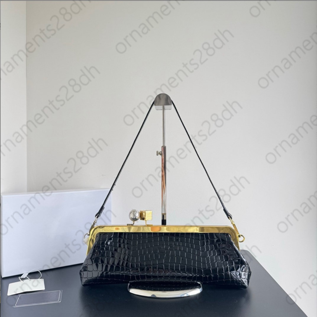 Luxury bags Designer bag The Salon clutch bag Evening Bags Women genuine leather Clip Bag Leather Handbag Purse For Party Evening Elegant baguette b