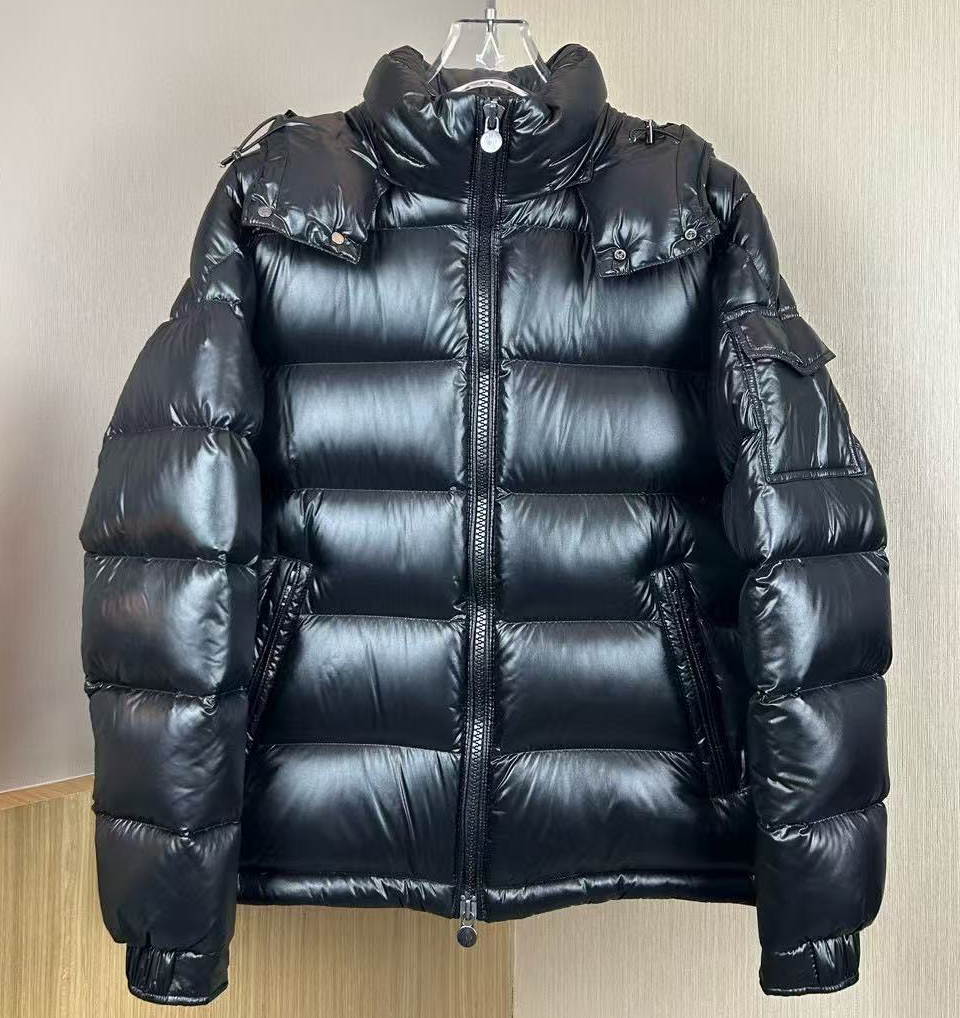 mens down jacket The logo supports FNC Arm scan Thickened in winter puffer jacket correct version Round Zipper Grey lining Warm Windproof puffer Jac