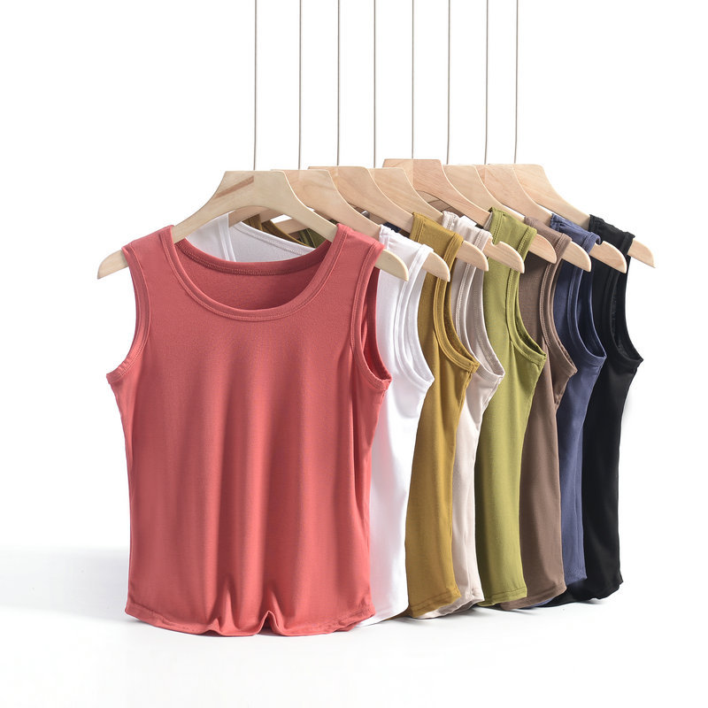 Summer Loose Tank Tops Modal Thin Tshirts Sleeveless Large size XL to 8XL Women's base camisole solid color tee tops