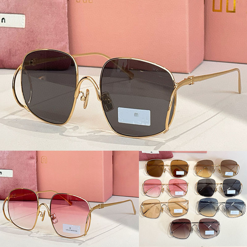 SMUA57 Womens Designer New Square Sunglasses Lady Ombre Sunglasses Oversized Vintage Exquisite Style Unique Discounted Mirror Leg Design Glasses