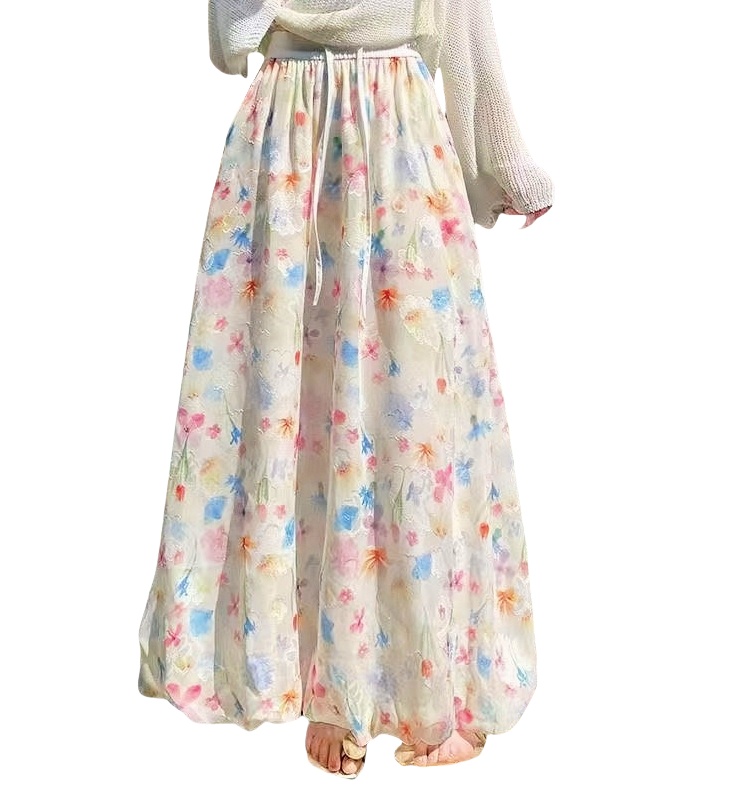 New Women Plus Size Palazzo Skirt Pants Floral Print Wide Leg Bloomer Summer Loose Fit Lightweight Comfortable Slimming Flowy