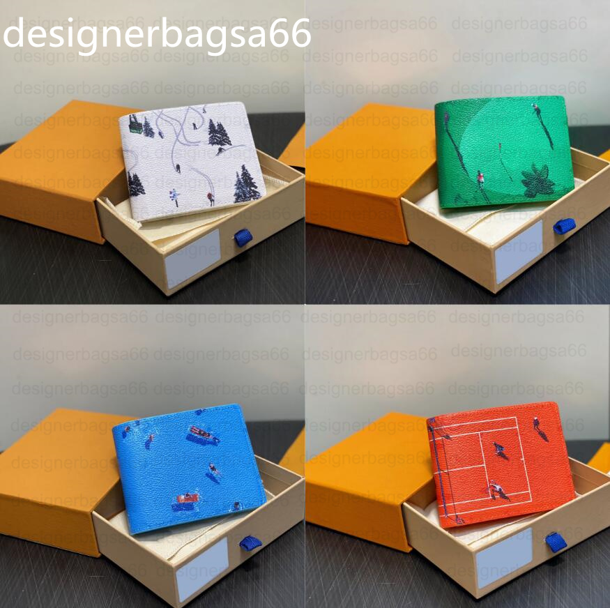high quality Designers Wallet Paris Mens Women Purse High-end Luxury Water ripple flowers SLENDER Wallets handbag With box dust bag M60895 Golf wall