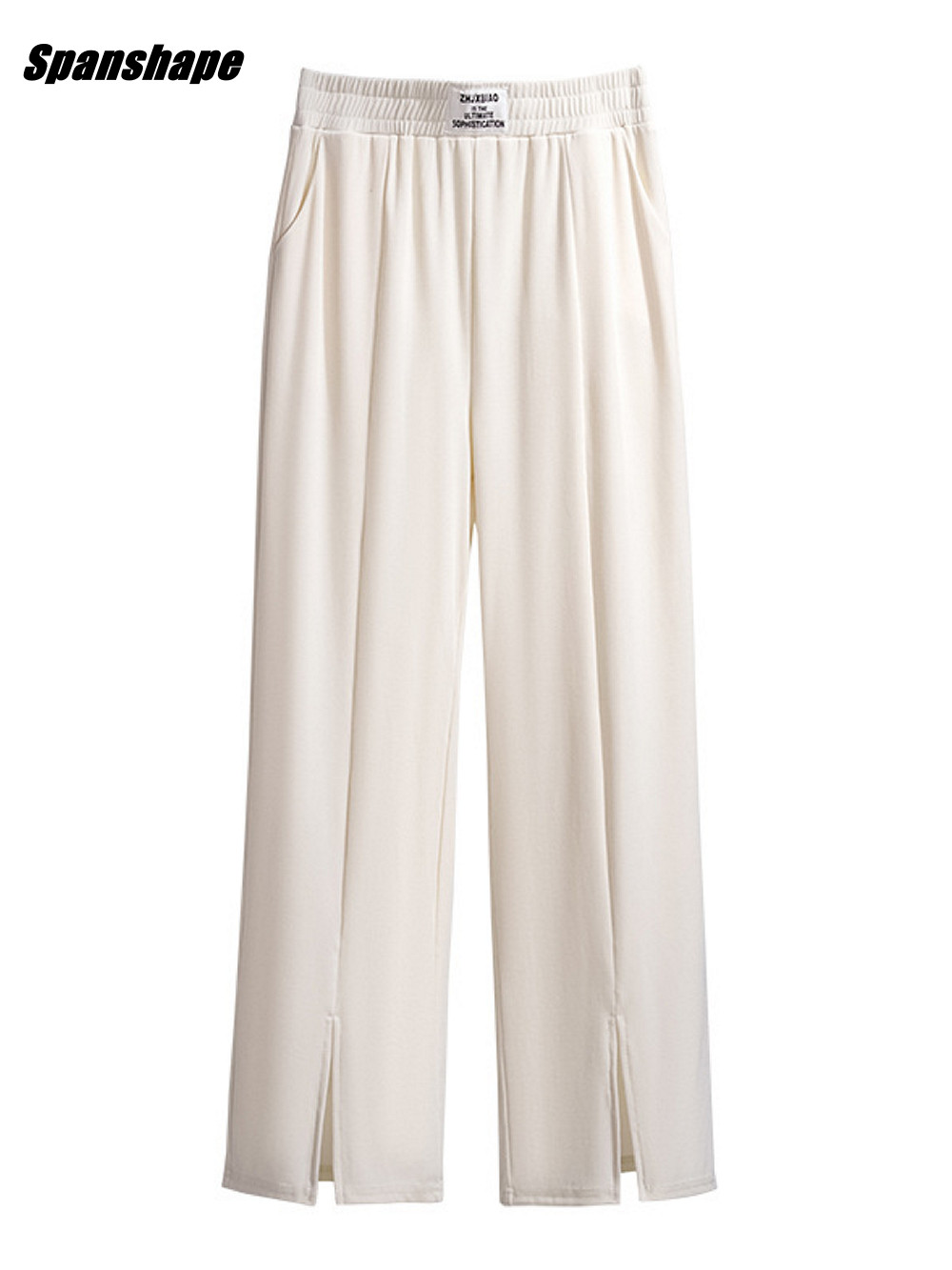 Plus Size Women Wide Leg Pants Summer Ice Silk Thin Casual Green Long Pants High Waisted Comfy Trousers With Pockets ouc1538