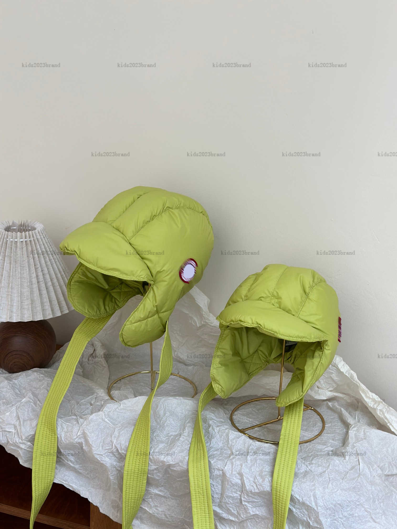 New Winter Down Hat Minimalist solid color kids Hats Box packaging Ear protection design baby caps A356X10N275