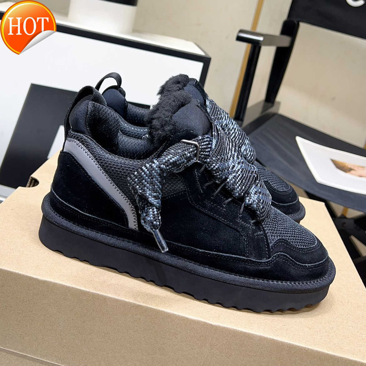 Designer Tazz Tasman Lowmels Sand Trainer platform boot snow boots women ankle booties sheepskin mens womens winter shoes 88