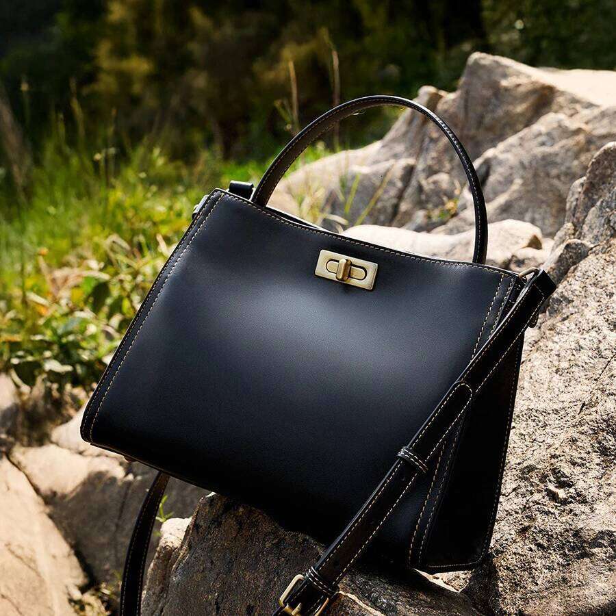 First Layer Cowhide New Vintage Large Capacity High-End One-Shoulder Crossbody Bag Women's Genuine Leather Handbag Suotong1101