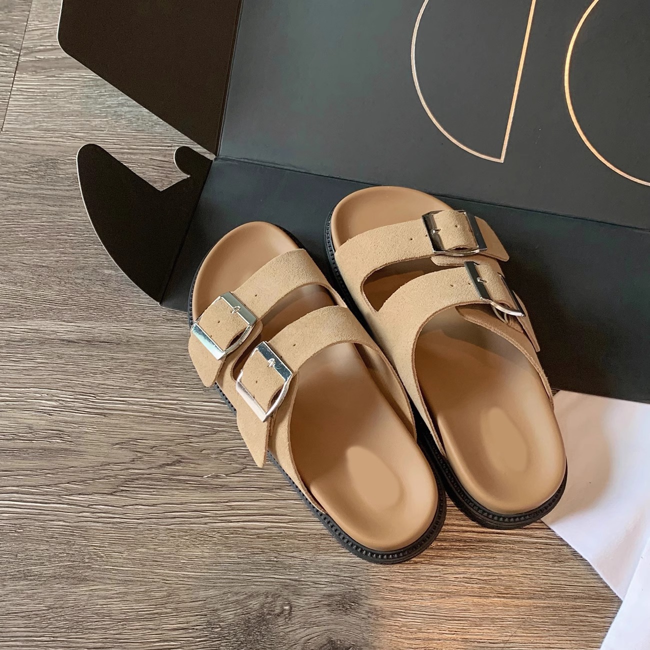 slippers Casual flip-flops Women's summer wear belt buckle half-drag sandals beach shoes