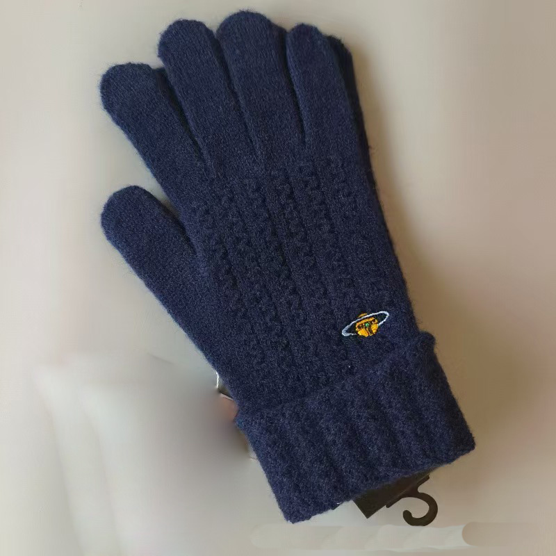 Luxury Gloves Elastic Full Finger Half Finger Gloves Warm Cashmere Cycling Driving Fashion Women Men Winter Warm Knitted Woolen Outdoor Glove Studen