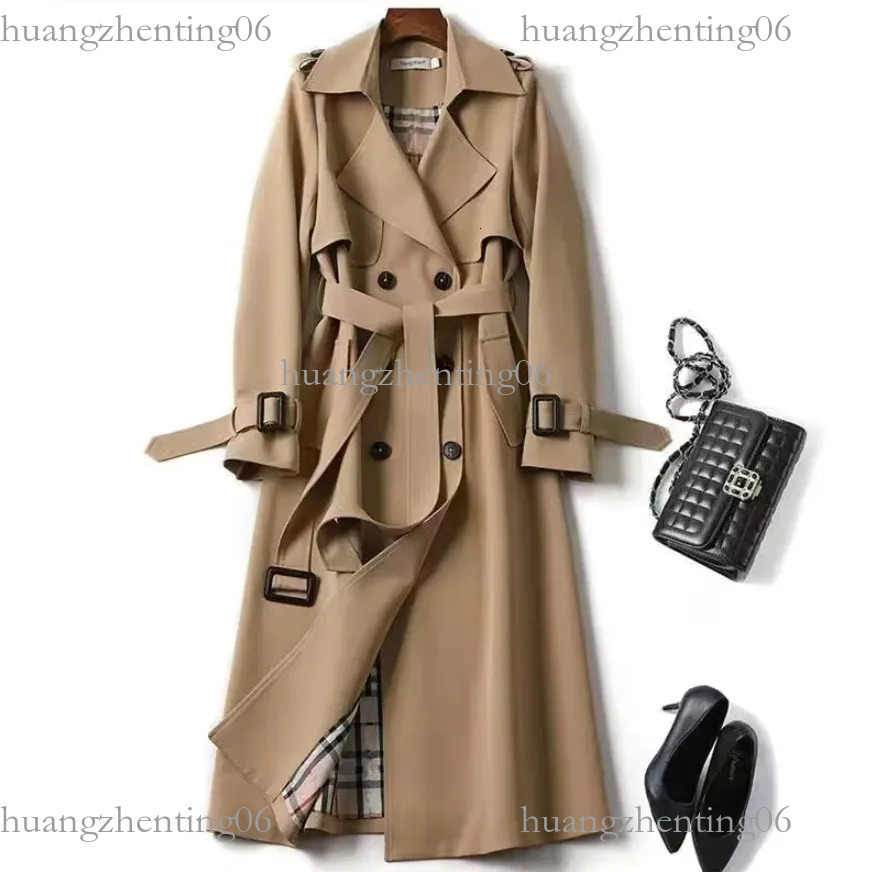Autumn Fashion NEW Elegant Belt designer trench spring womens Coat Women Loose 2026 Mid length Windbreaker Female Casual Ladies Long maxi dress woma
