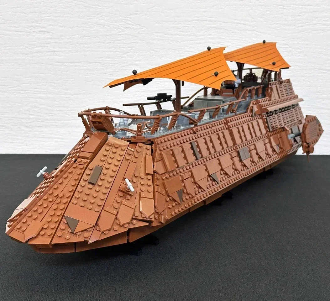 Ensembles de blocs de construction de barge à voile Moc UCS Jabbas, compatibles avec les particules adaptées aux cadeaux de noël 75397 T251100 W2