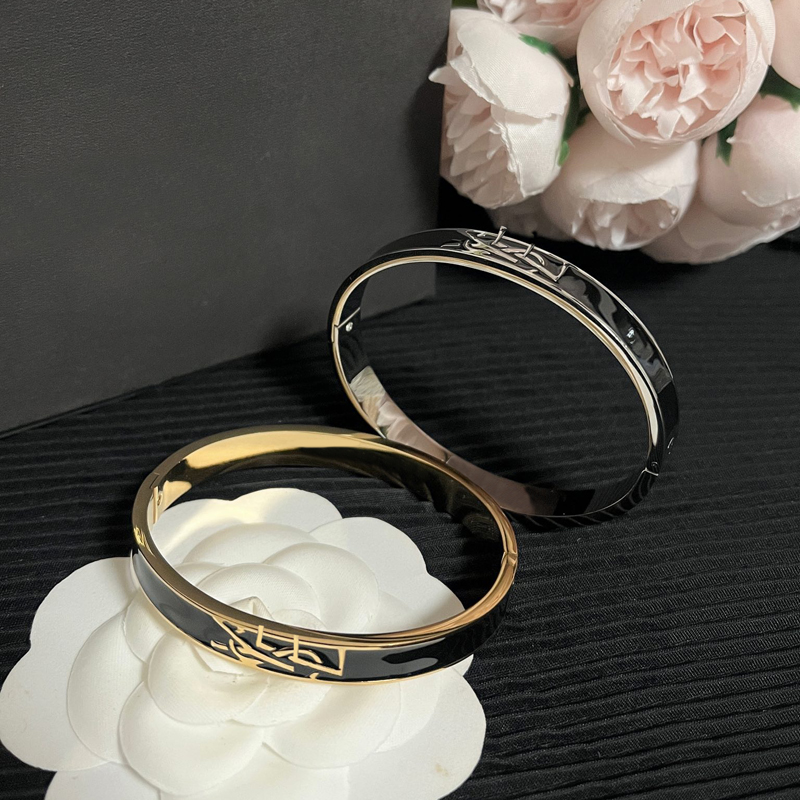 Designer Bracelet Chain Bangle Good Quality Crystal Letter Stainless Steel Bracelet Romantic Wedding Jewelry for Men Women's Personalized Gifts