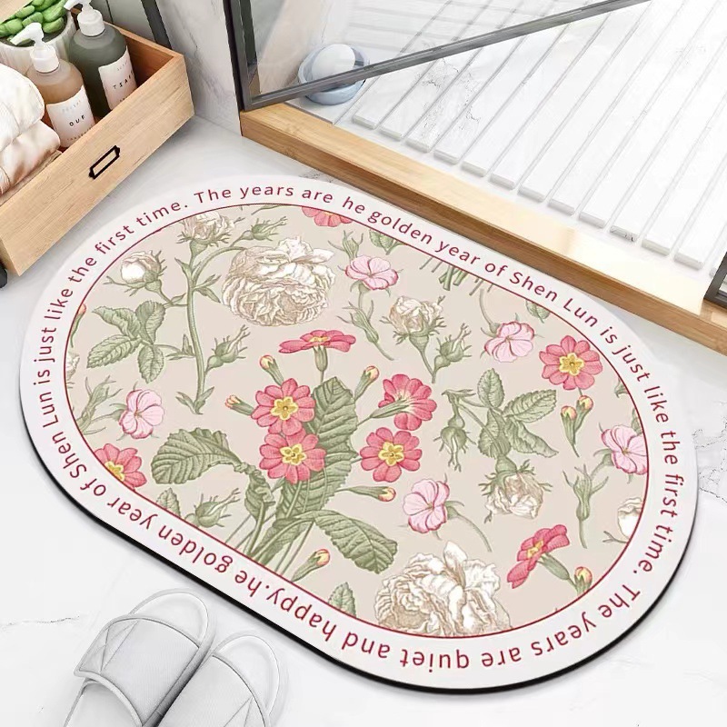 Thickened Soft Floor Mat for Bathroom Door, Water-absorbing and Anti-slip Floor Mat for Home Use-image-1051768279