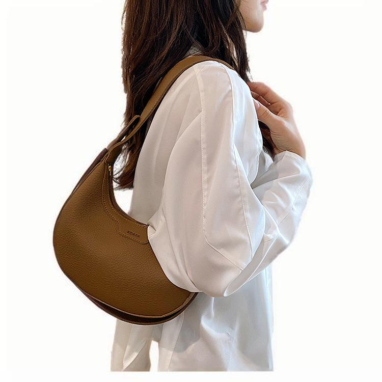 Free shipping women's handbag underarm simple popular texture small niche fashion shoulder bag 2025s hot