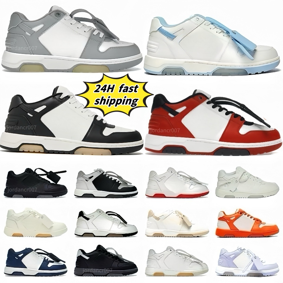 2025 Chaussures de créateurs Offwhiteshoe Sneaker Out Series de luxe pour les hommes Walking Running Color Lace Up Flat Men Black Navy Blue Blue