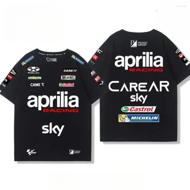 Men's T Shirts Aprilia Heavy Locomotive Short Sleeve T-Shirt And Women's Riding Cotton Half Competition Suit Summer Clothe