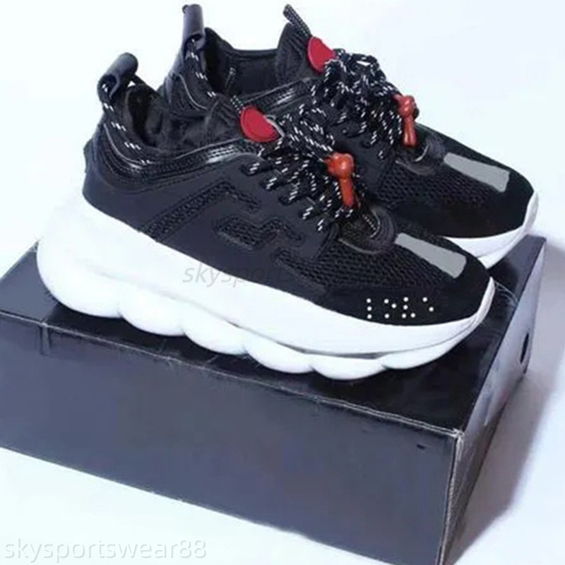2026 Fashion Luxurys Casual Running Shoes Designer Classic Italy Top Quality Chain Reaction Wild Jewels Chain Link Trainer Sneakers EUR 36-45 P4