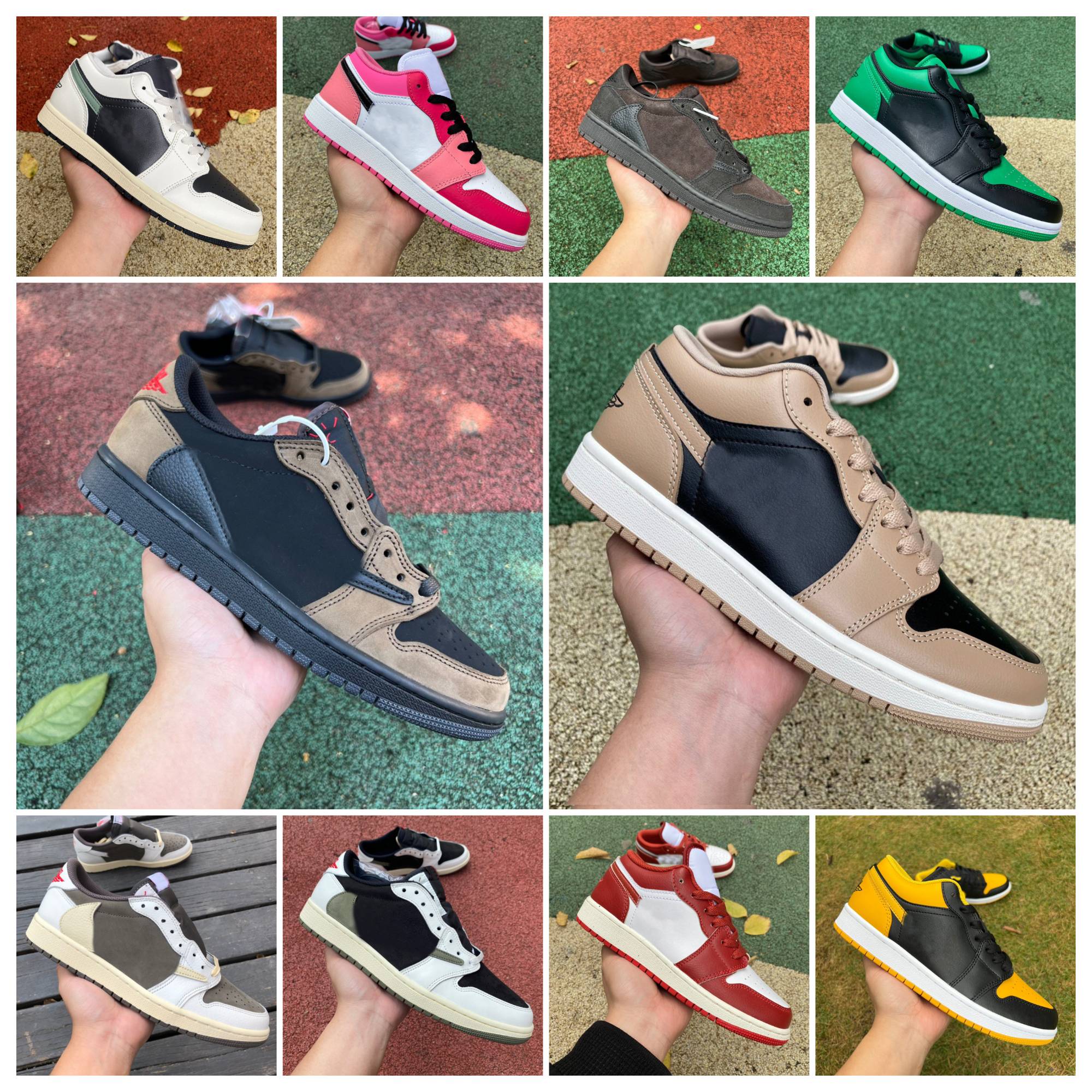 Designer Low 1 Basketball Shoes Mens 1s Voodoo Reverse Dark Mocha Black Fragment White Tan Camo Wolf Grey Velvet Brown Men Women Trainer Sports Snea
