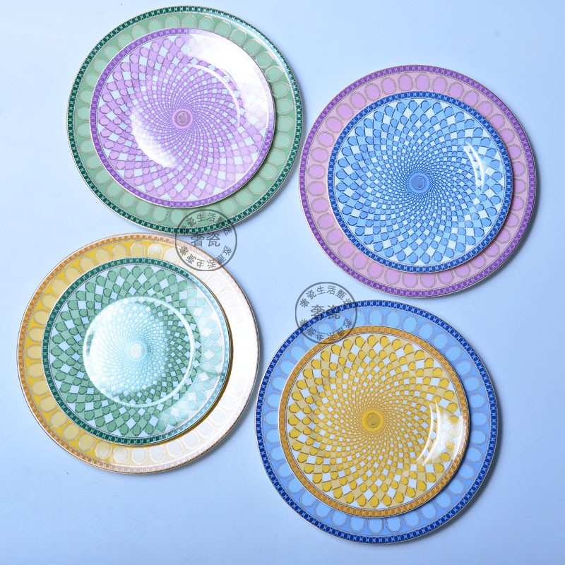 European Swan Bone China Steak Inventory Heart Plate Cake Plate Western Plate Setting Table Household Ceramic Tableware Plate-image-1083399162
