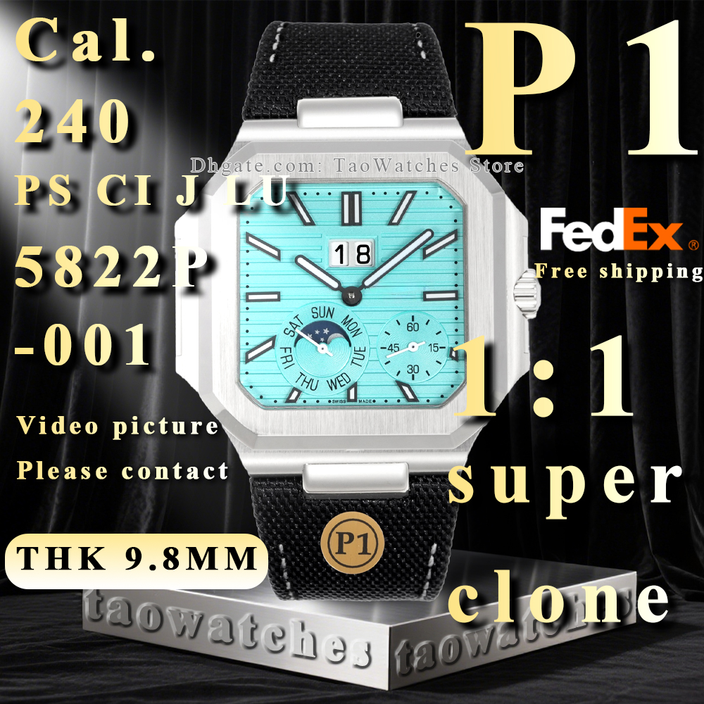 super luxurious High-end men's designer watch with 240 movementP1 factory 5822P-001 thickness 9.8mm highest version