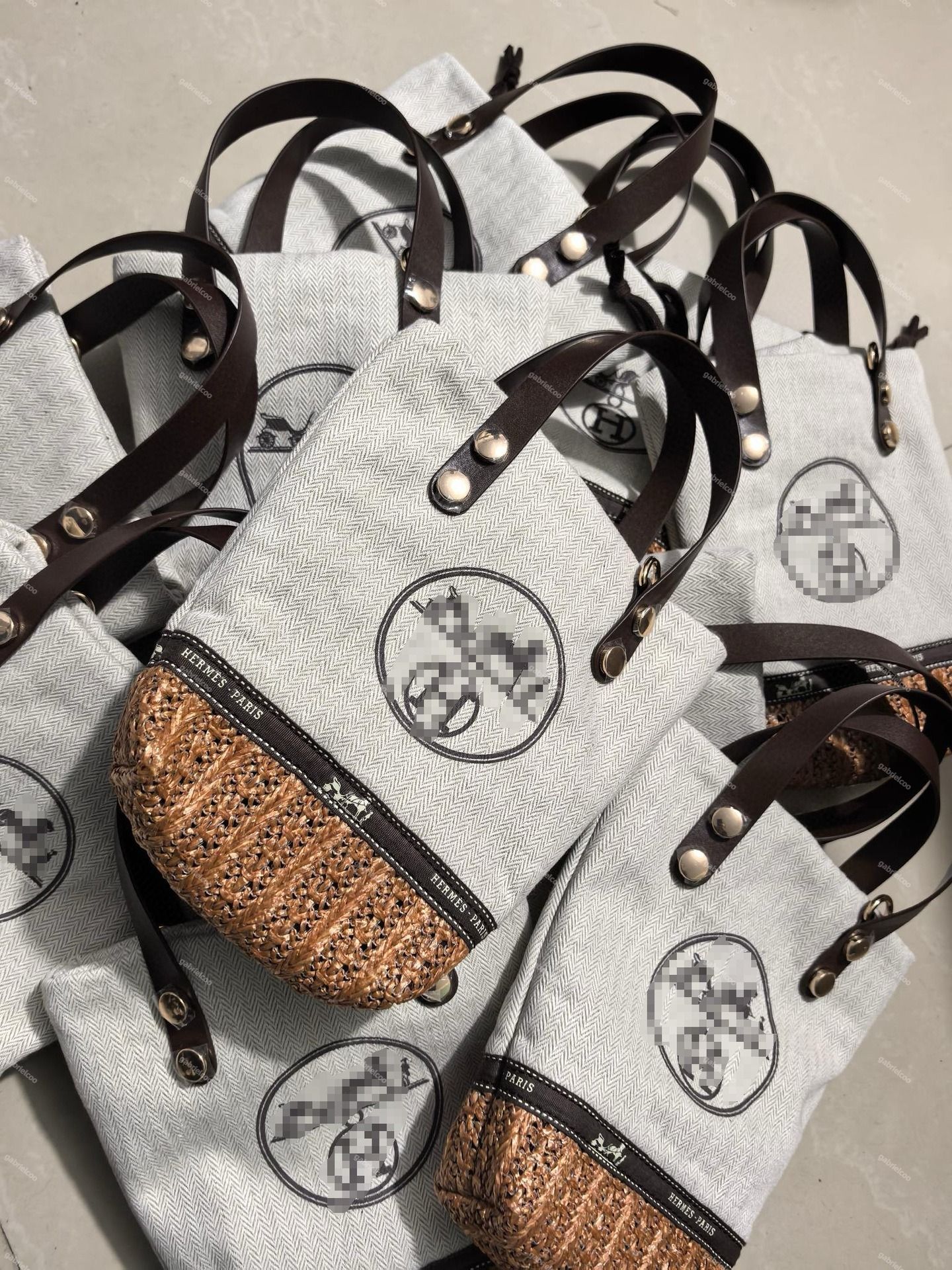 Storage Boxes Fashion Canvas Women's Tote Drawstring Bucket Bag Elegant Casual Handbag for Ladies, Beach, Shopping-image-1106160165