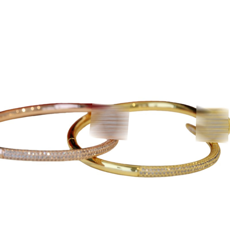 2025New Designer High end Jewelry Limited Edition Exquisite Design Diamond Inlaid White Ceramic Bracelet Full Diamond Nail Bracelet Women's