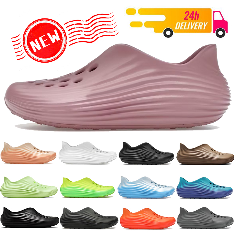 Womens designer Slippers ReactX Rejuven8 Foam Sandals men Sneakers black White Green Platform Leather Grey luxury Sail Dusty Muslin Cactus Barely