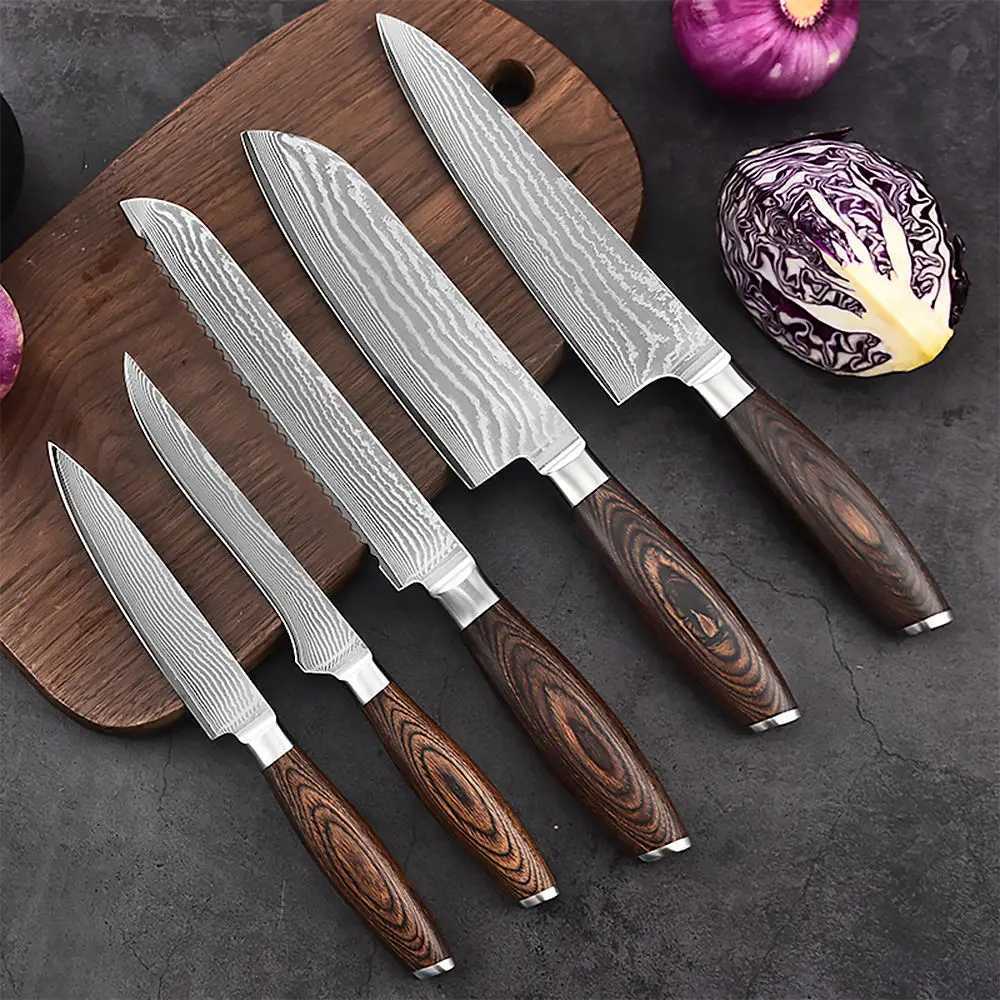Kitchen knives VG10 Damascus Steel Professional Japanese Chef Knife Sharp Slicing Meat Fish Fruit Kitchen Cleaver Knives with Gift Box Y251103-image-1082928081