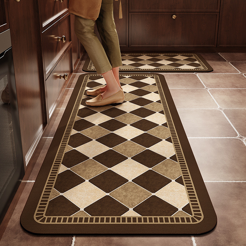 Kitchen Diatom Mud Anti-slip Mat Home Kitchen Easy To Care Dirt-resistant Floor Mat Floor Mat American Retro-image-1112043525