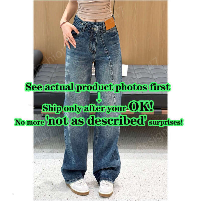 Womens Designer Luxury Jeans Brand ChrLogo Sanskrit Print Sickle High Waisted Wide Leg ChrJeans Fashion Streetwear Casual Leather Patch Denim Pants
