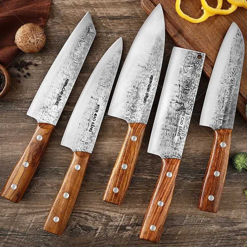 Kitchen knives 15pcs Japanese Kitchen Knives Set Stainless Steel Forged Household Chef Knife Sashimi Knife Kitchen Meat Cleaver Chef Knife Y25110-image-1082932577