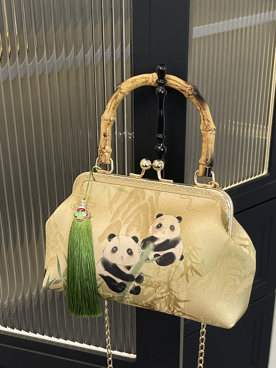 Hot new free shipping designer bags for womens blue khaki green New Chinese-style embroidered bamboo-pattern handbag with national wind design